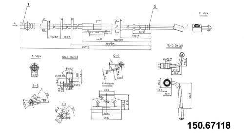 Centric parts 150.67118 front brake hose