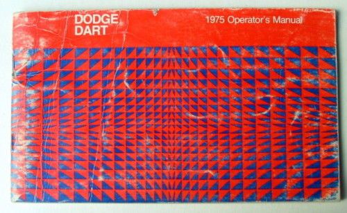 1975 dodge dart owner&#039;s operator&#039;s manual #gd4