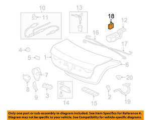 Honda oem 08-12 accord trunk lid-torsion spring clip 74873ta0003