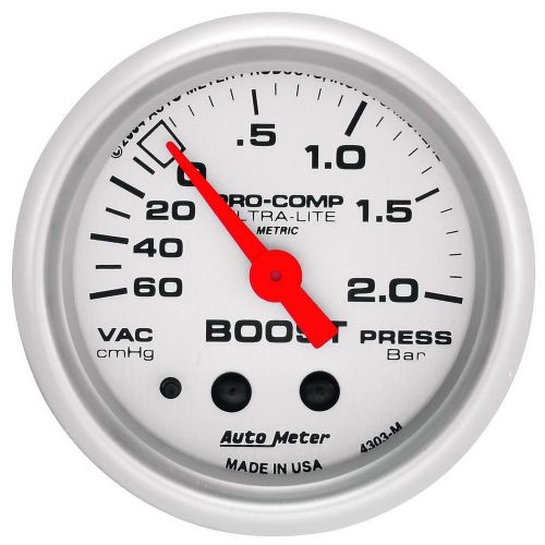 Autometer 4303-m ultra-lite mechanical boost/vacuum gauge