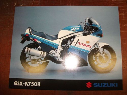 Original nos 1987 suzuki motorcycle sales brochure gsx-r750h gsxr750