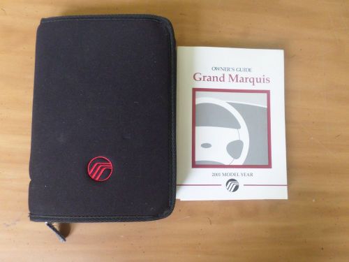 Nice clean 2001 mercury grand marquis owners manual guide book with case booklet