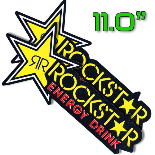 11&#034;x2p. big rockstar energy drink decal sticker printed die-cut auto motor sport