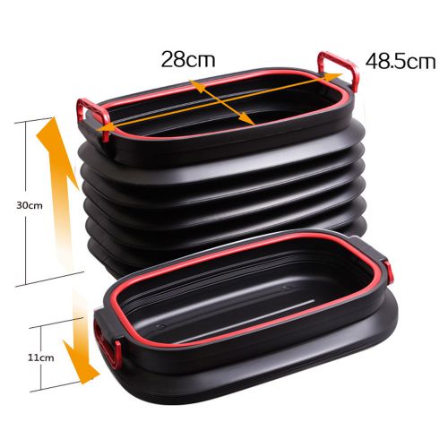 37l vehicle car interior compartment storage box folding retractable trash can