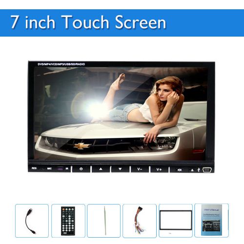 7&#039;&#039; hd touchscreen bluetooth car stereo fm/am radio mp3/dvd player ipod usb/sd