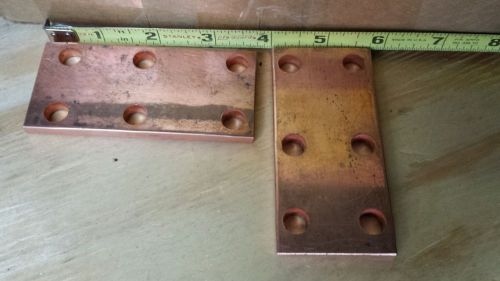 1.75&#034;x 3.75&#034; x .25&#034;      copper buss bar  2 pc lot