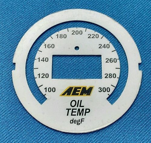 Aem white oil temp gauge face plate 100-300 degrees