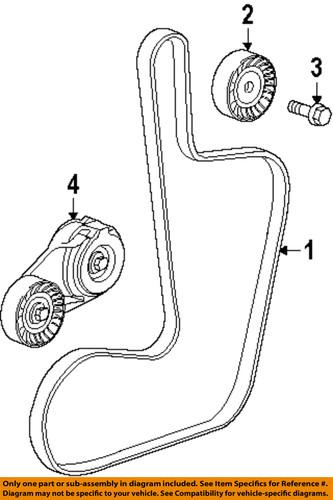 Dodge oem 4627509aa drive belt idler pulley-idler pulley