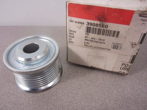 Genuine cummins oem alternator pulley 3908560  8 groove 3.9l 5.9l  nos