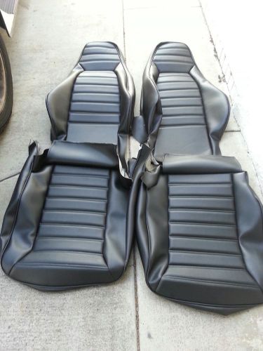 Porsche 911 912 911s seat kit 77-84 upholstery kit new black leather beautiful