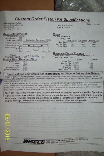 429-460 bb ford wiseco pistons