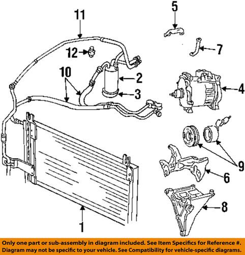 Dodge oem 55055835ab a/c refrigerant liquid hose/a/c hose