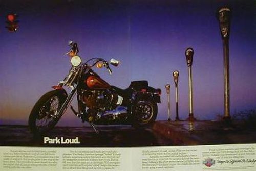 Harley-davidson springer softai motorcycle ad 1989 park loud