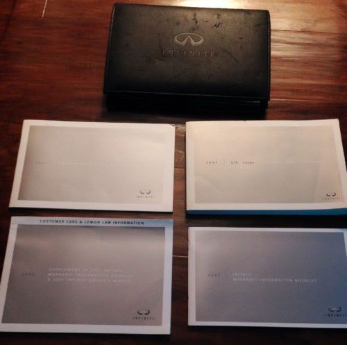 2007 genuine infiniti g35 coupe owners manual maintenance warranty leather case