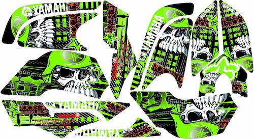 Yamaha raptor 660r full graphics kit green