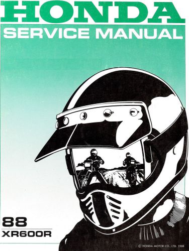 1988 honda xr600r motocross motorcycle service manual -xr 600 r-xr600