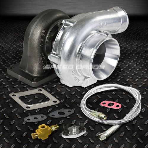 T4 a/r.70 60 trim 380+hp upgrade v-band stage iii turbo charger+oil feed line