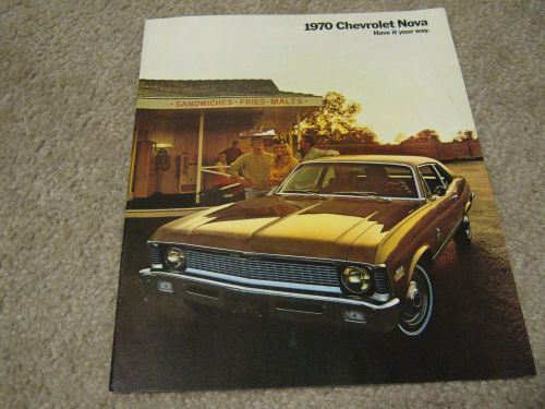 1970 chevrolet nova ss dealer sales-showroom brochure sedan, coupe