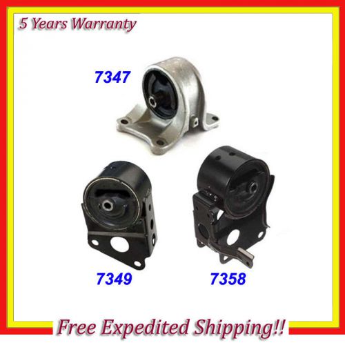 Engine motor &amp; trans. mount set 3pcs for 02-04 nissan altima 3.5l for auto m901