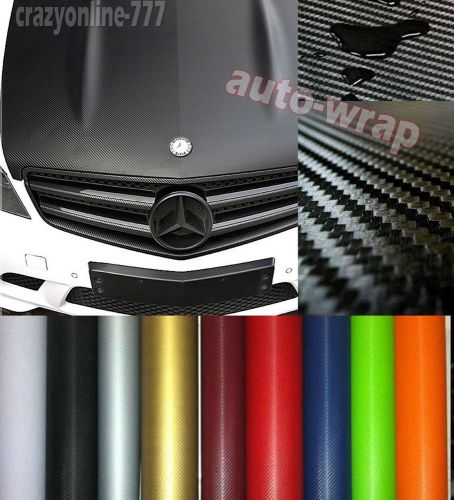 All sizes - 3d car carbon fiber vinyl wrap sticker film sheet decal 14 colours