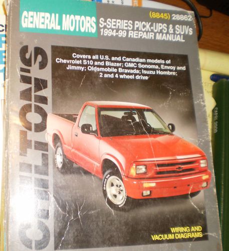 Chevrolet,gmc s10/ sonoma ,blazer,jimmy,bravada,hombre 1994-99 repair manual