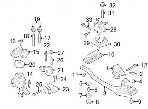 Ford oem engine mount bracket 5l8z6061fb image 15