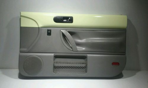 98-10 vw beetle front passenger door panel color is grey and spring green b698