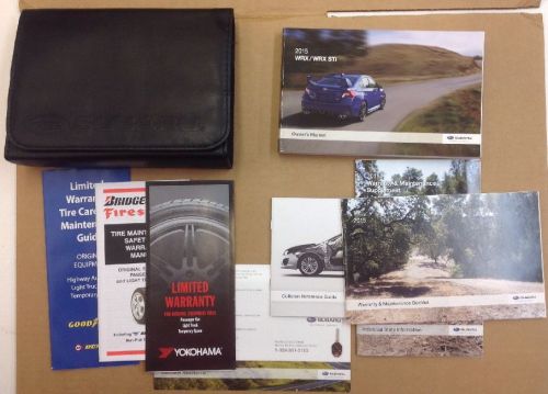 128903. subaru wrx/wrx sti 2015 owners manual book set oem used