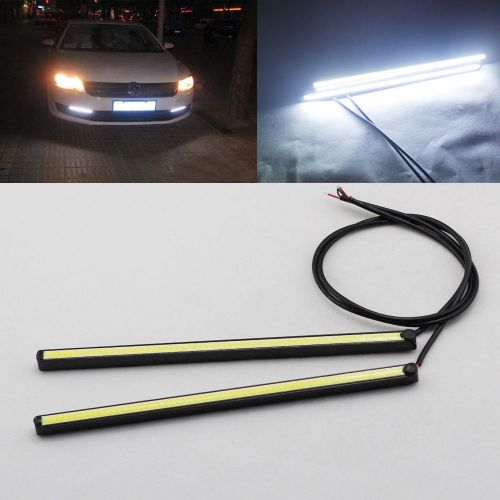 2x 20cm cob smd bright led car vehicle daytime white strip light 12v lamp