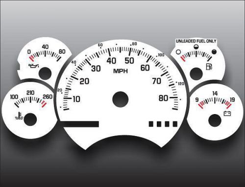 1992-1994 chevrolet blazer non-tach dash instrument cluster white face gauges