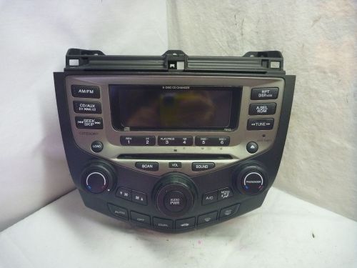 06 07 honda accord radio 6 cd radio dual climate control panel 7bk2 ch5856