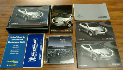 2011 acura zdx owner&#039;s operators manual w/ nav