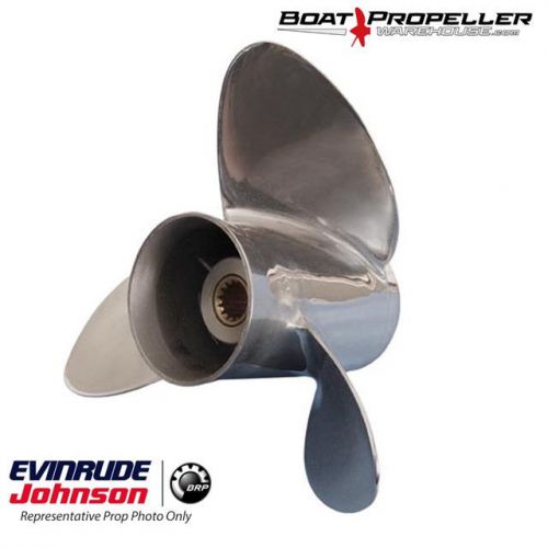 Evinrude/johnson 3blade s.s. prop, 10 x 12, p/n 0765177