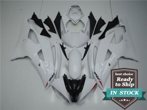 Injection white plastic bodywork new fairing fit for yamaha 2008-2015 yzf r6 r66