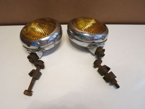 Vintage amber fog light rat rod light kd-890 set pair hot rod rat rod classic