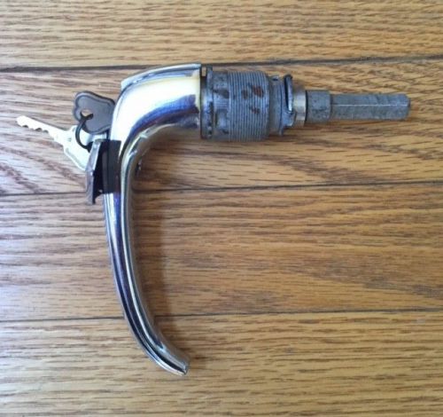 1941 lincoln zephyr nos trunk handle with keys - hot rod &amp; rat rod