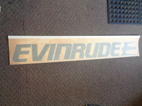 Evinrude decal blue &amp; white 37 1/2&#034; x 4 3/8&#034;  marine boat