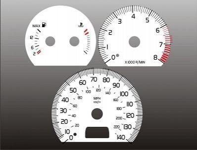 1998-2000 volvo s70 instrument cluster white face gauges 98-00