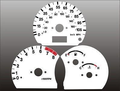 1999-2004 geo tracker instrument cluster white face gauges 99-04