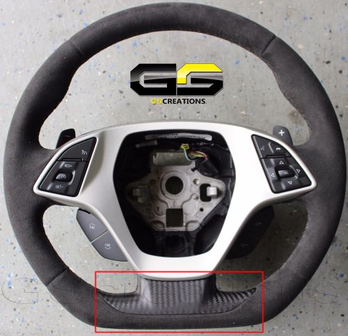 C7 stingray z06 grand sport corvette carbon fiber steering wheel bottom cover