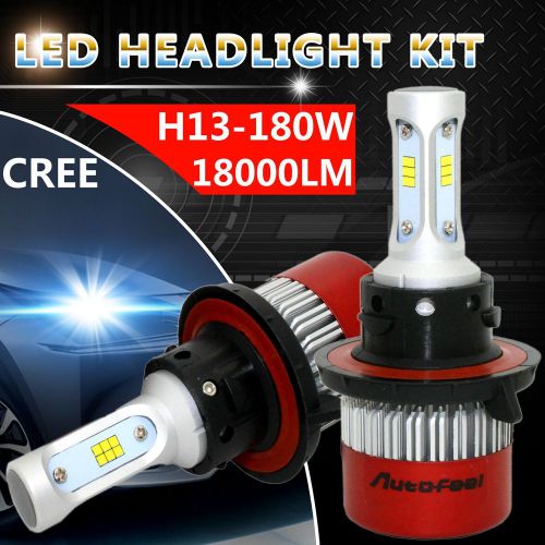 2x cree h13 9008 180w 18000lm car led headlight kit hi/lo bulbs 6500k high power