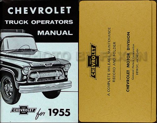 1955 chevrolet truck owners manual with envelope chevy 2nd pickup suburban panel