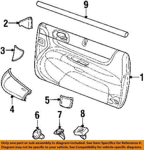 Chrysler oem 6506852ab front door-door trim panel pin