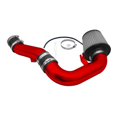 2004-2005 subaru impreza wrx cold air intake +filter system kit jdm red aluminum