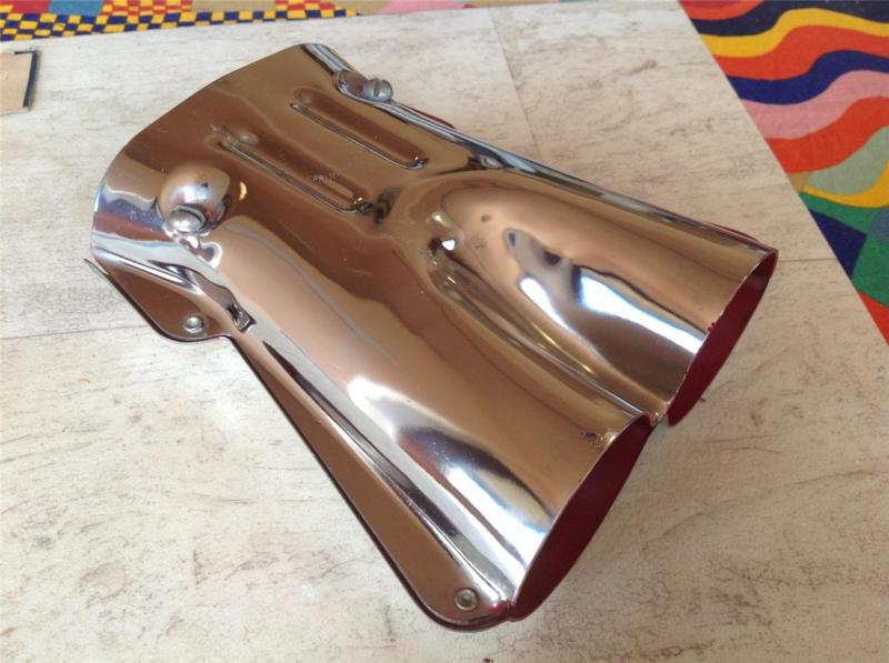 Wild peters & russell exhaust deflector with red inside 48 55 ford chev cadillac