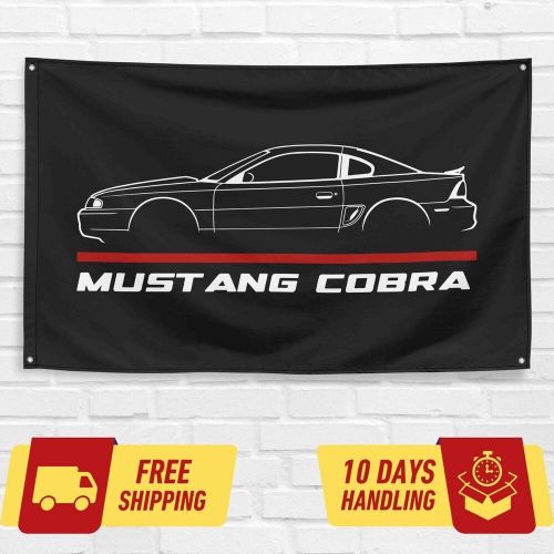 For ford mustang cobra 1996-98 car enthusiast 3x5 ft flag birthday gift banner