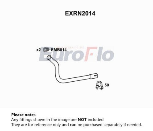 Exhaust pipe fits renault r11 371 1.1 front 83 to 85 euroflo quality guaranteed