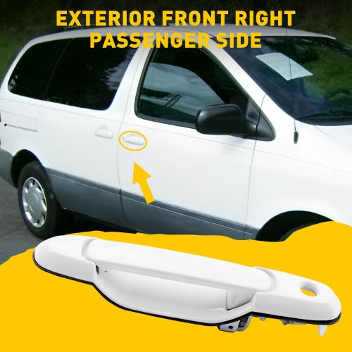 Front right exterior passenger handle door white for 1998-2003 toyota sienna