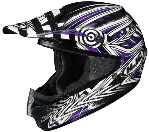 Hjc cs-mx charge motocross helmet black, white, purple xsmall