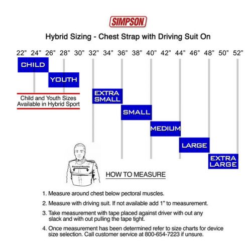 Simpson safety hybrid sport large w/ sliding tether pa fia